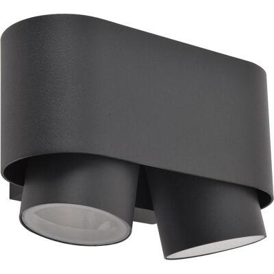Lutec, Gartenbeleuchtung, CYPRES WALL DOWN 2XGU10 GREY 6604003118 (GU10, IP44) Lutec, Gartenbeleuchtung, CYPRES WALL DOWN 2XGU10 GREY 6604003118 (GU10, IP44)