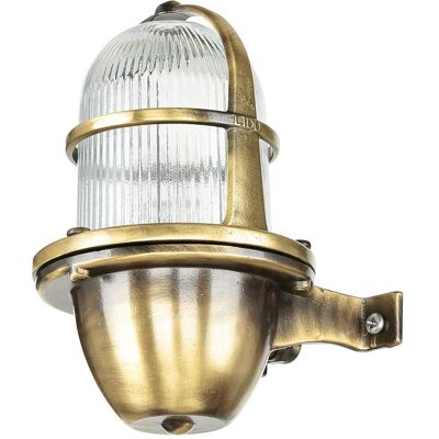 Licht-Erlebnisse, Gartenbeleuchtung, Wandlampe Santorin Messing (E27, IP64) Licht-Erlebnisse, Gartenbeleuchtung, Wandlampe Santorin Messing (E27, IP64)