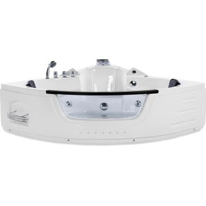 Beliani, Badewanne, Whirlpool Badewanne weiss Eckmodell mit LED 214 x 155 cm MARTINICA (256 l, 214 cm, 155 cm) Beliani, Badewanne, Whirlpool Badewanne weiss Eckmodell mit LED 214 x 155 cm MARTINICA (256 l, 214 cm, 155 cm)