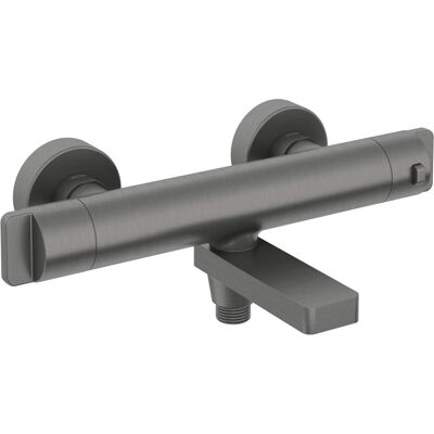 Deante Thermostatbatterie Badewanne - Titanium, 29cm, Ergonomisch, Kompakt Deante Thermostatbatterie Badewanne - Titanium, 29cm, Ergonomisch, Kompakt