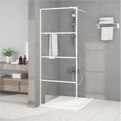 vidaXL Walk-in Duschwand Weiß 80x195 cm Klarsichtig ESG Glas - Duschwand vidaXL Walk-in Duschwand Weiß 80x195 cm Klarsichtig ESG Glas - Duschwand