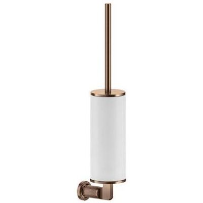 Gessi Inciso - Wandmontierte Toilettenbürstengarnitur - Mattweiß - Kupfer gebürstet PVD Gessi Inciso - Wandmontierte Toilettenbürstengarnitur - Mattweiß - Kupfer gebürstet PVD
