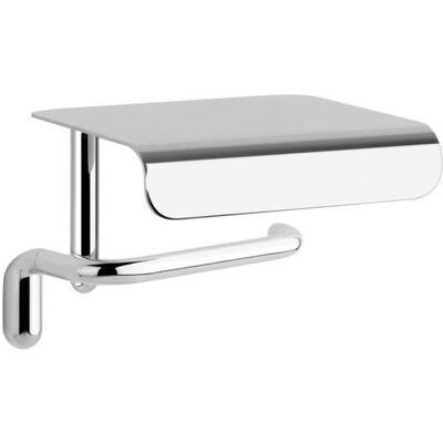 Gessi, Toilettenpapierhalter, Goccia WC-Papierrollenhalter mit Deckel, Wandmontage, 38049 Gessi, Toilettenpapierhalter, Goccia WC-Papierrollenhalter mit Deckel, Wandmontage, 38049