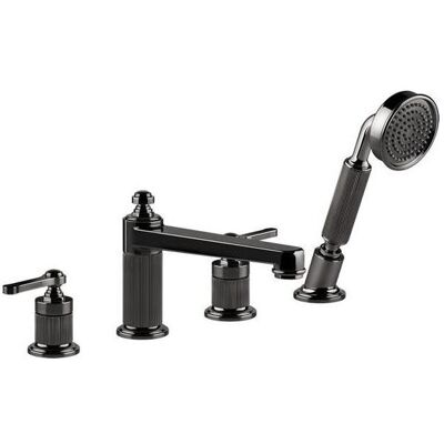 Gessi, Duscharmatur + Badewannenarmatur, Venti20 4-Loch-Wannenarmatur, mit Auslauf, Umsteller, Schlauch u. Handbrause, 2-Wege, Ausladun Gessi, Duscharmatur + Badewannenarmatur, Venti20 4-Loch-Wannenarmatur, mit Auslauf, Umsteller, Schlauch u. Handbrause, 2-Wege, Ausladun