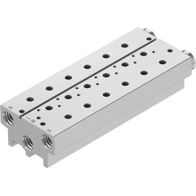 Festo, Rohrverbindungstechnik, Blocco di collegamento 576421 VABM-B10-20S-G14-6 Festo, Rohrverbindungstechnik, Blocco di collegamento 576421 VABM-B10-20S-G14-6