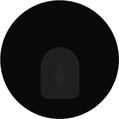 MSV - Patère Transparent Sur Fond Rond 8cm Noir - Handtuchhaken MSV - Patère Transparent Sur Fond Rond 8cm Noir - Handtuchhaken