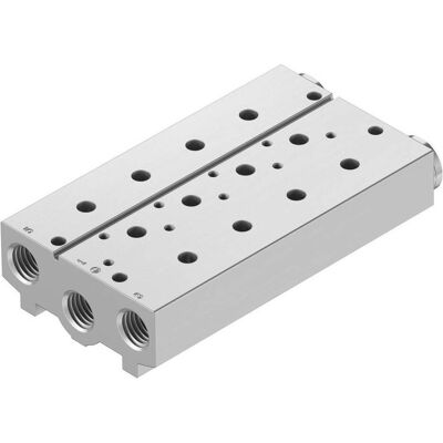 Festo, Rohrverbindungstechnik, Blocco di collegamento 8026263 VABM-B10-25S-G38-4 Festo, Rohrverbindungstechnik, Blocco di collegamento 8026263 VABM-B10-25S-G38-4