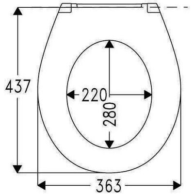 Haro Lago 527649 WC-Sitz - Edelstahl Scharniere Haro Lago 527649 WC-Sitz - Edelstahl Scharniere
