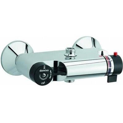 Damixa Schwarzer Thermostat-Duschmischer - 150mm Abstand - Anti-Brand Damixa Schwarzer Thermostat-Duschmischer - 150mm Abstand - Anti-Brand
