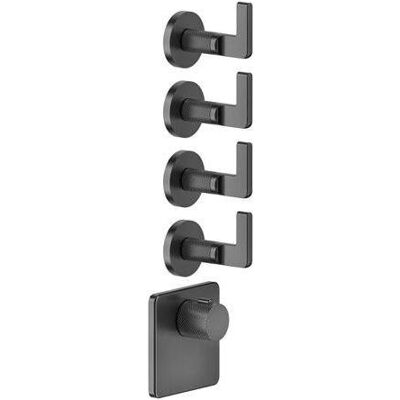 Gessi - Inciso - Vertikale Montage - 4-Wege - Unterputz-Thermostat-Set Gessi - Inciso - Vertikale Montage - 4-Wege - Unterputz-Thermostat-Set