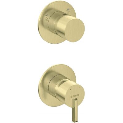 Neuesbad Serie 600 Unterputz Brausearmatur mit Umsteller - gold gebürstet Neuesbad Serie 600 Unterputz Brausearmatur mit Umsteller - gold gebürstet