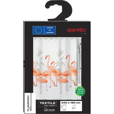Spirella - Flamingo - Pink/White - Duschvorhang Spirella - Flamingo - Pink/White - Duschvorhang