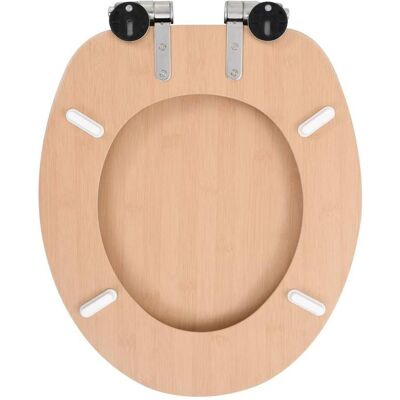 vidaXL WC Toilettensitz mit Soft-Close-Deckel - Bambus-Design vidaXL WC Toilettensitz mit Soft-Close-Deckel - Bambus-Design
