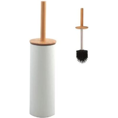 Spirella Toilettenbürstenhalter - Elegantes Stahl & Bambus Spirella Toilettenbürstenhalter - Elegantes Stahl & Bambus