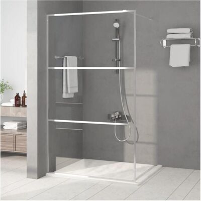 vidaXL Walk-in Duschwand Silber - 115x195cm - Klare ESG-Sicherheitsglas Duschrückwand vidaXL Walk-in Duschwand Silber - 115x195cm - Klare ESG-Sicherheitsglas Duschrückwand