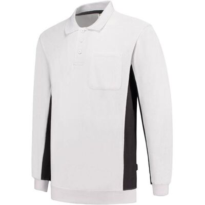 Tricorp, Arbeitsoberteil, Sweatshirt Polokragen Bicolor Brusttasche WhiteDarkgrey Gr. S (S) Tricorp, Arbeitsoberteil, Sweatshirt Polokragen Bicolor Brusttasche WhiteDarkgrey Gr. S (S)