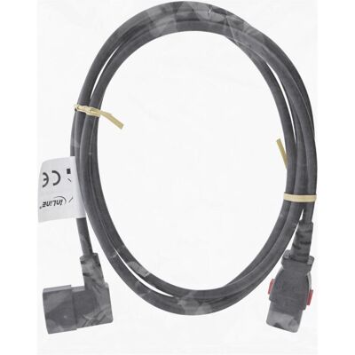 InLine, Verlängerungskabel, Kaltgeräteverlängerung, C13 verriegelbar auf C14 gewinkelt, schwarz, 5m (5 m, CEE 7/7) InLine, Verlängerungskabel, Kaltgeräteverlängerung, C13 verriegelbar auf C14 gewinkelt, schwarz, 5m (5 m, CEE 7/7)