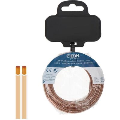 EDM, Kabelleitung, Parallel cable 2x0.75mm² transparent 15m. (15 m) EDM, Kabelleitung, Parallel cable 2x0.75mm² transparent 15m. (15 m)
