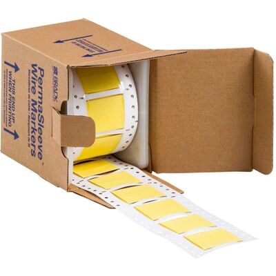 Brady, Etikettenrolle, 2HT-1000-2-YL-S, hitzebeständige Permasleeve, wärmeschrumpfendes Polyvinylfluorid, Gelb, 50 Brady, Etikettenrolle, 2HT-1000-2-YL-S, hitzebeständige Permasleeve, wärmeschrumpfendes Polyvinylfluorid, Gelb, 50