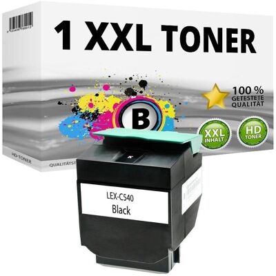 Druckfuxx, Toner, 1x XL Toner für LEXMARK CX543DN X544DN X544DTN X544DE X544N Black C540H1KG Druckfuxx, Toner, 1x XL Toner für LEXMARK CX543DN X544DN X544DTN X544DE X544N Black C540H1KG