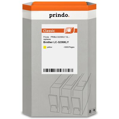 Prindo, Druckerpatrone, kompatibel mit Brother LC3239XLY (Y) Prindo, Druckerpatrone, kompatibel mit Brother LC3239XLY (Y)