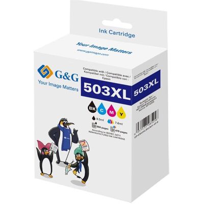 G&G, Druckerpatrone, Kompatibel mit Epson 503XL Druckerpatronen - Marke (BK, C, M, Y) G&G, Druckerpatrone, Kompatibel mit Epson 503XL Druckerpatronen - Marke (BK, C, M, Y)