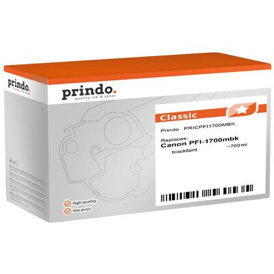 Prindo, Druckerpatrone, kompatibel mit Canon PFI-1700mbk SchwarzMatt Prindo, Druckerpatrone, kompatibel mit Canon PFI-1700mbk SchwarzMatt