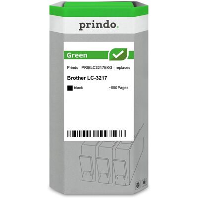 Prindo, Druckerpatrone, kompatibel mit Brother LC3217BK (BK) Prindo, Druckerpatrone, kompatibel mit Brother LC3217BK (BK)