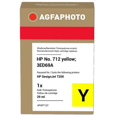 Agfaphoto, Druckerpatrone, kompatibel mit HP 712 (Y) Agfaphoto, Druckerpatrone, kompatibel mit HP 712 (Y)