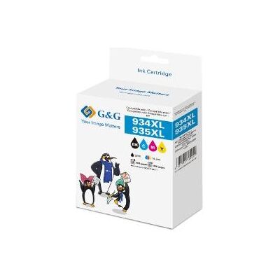 G&G, Druckerpatrone, XL-Druckerpatronen 4er Set für HP 934XL/935XL BK/C/M/Y (BK, C, M, Y) G&G, Druckerpatrone, XL-Druckerpatronen 4er Set für HP 934XL/935XL BK/C/M/Y (BK, C, M, Y)