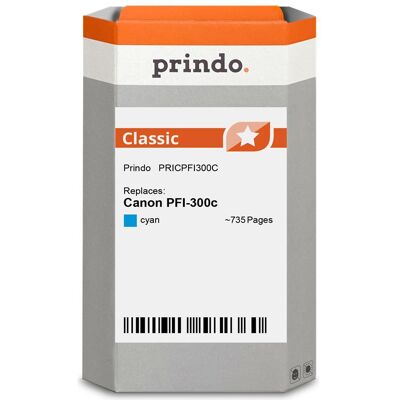 Prindo, Druckerpatrone, kompatibel mit Canon PFI-300c (C) Prindo, Druckerpatrone, kompatibel mit Canon PFI-300c (C)