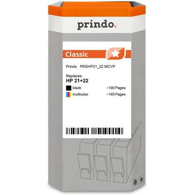 Prindo, Druckerpatrone, Basic Multipack Noir(e) / Plusieurs couleurs (PRSHP21 22 MCVP) (BK, C, M, Y) Prindo, Druckerpatrone, Basic Multipack Noir(e) / Plusieurs couleurs (PRSHP21 22 MCVP) (BK, C, M, Y)