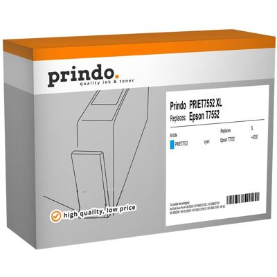 Prindo, Druckerpatrone, kompatibel mit Epson T7552 (C) Prindo, Druckerpatrone, kompatibel mit Epson T7552 (C)