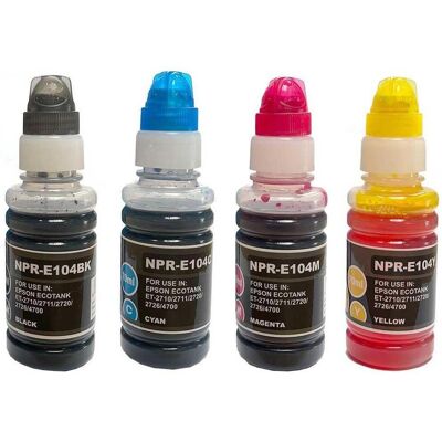 G&G, Druckerpatrone, Patrone Epson 104/C13T00P640 EcoTank 4x 70 ml BK/C/M/Y (BK, C, M, Y) G&G, Druckerpatrone, Patrone Epson 104/C13T00P640 EcoTank 4x 70 ml BK/C/M/Y (BK, C, M, Y)