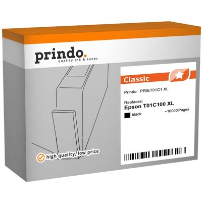 Prindo, Druckerpatrone, kompatibel mit Epson T01C100 (BK) Prindo, Druckerpatrone, kompatibel mit Epson T01C100 (BK)