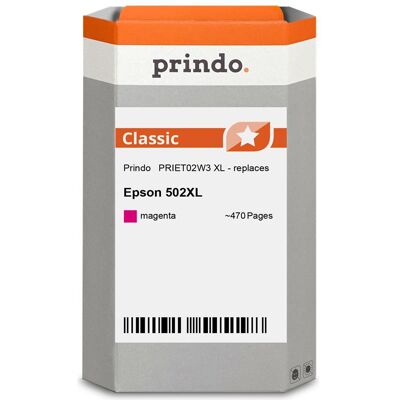 Prindo, Druckerpatrone, kompatibel mit Epson 502XL (M) Prindo, Druckerpatrone, kompatibel mit Epson 502XL (M)