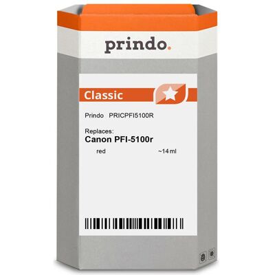 Prindo, Druckerpatrone, kompatibel mit Canon PFI-5100r (R) Prindo, Druckerpatrone, kompatibel mit Canon PFI-5100r (R)