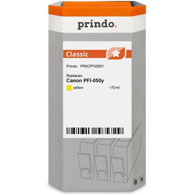 Prindo, Druckerpatrone, kompatibel mit Canon PFI-050y (Y) Prindo, Druckerpatrone, kompatibel mit Canon PFI-050y (Y)