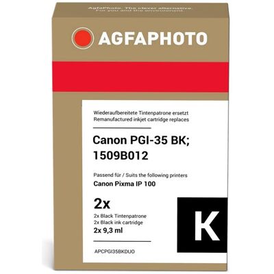 Agfaphoto, Druckerpatrone, kompatibel mit PGI-35 Twin (BK) Agfaphoto, Druckerpatrone, kompatibel mit PGI-35 Twin (BK)