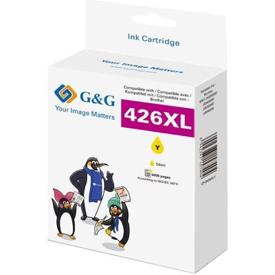 G&G, Druckerpatrone, Tinte komp. m. Brother 426XL LC-426XLY Y (5000 Seiten) (Y) G&G, Druckerpatrone, Tinte komp. m. Brother 426XL LC-426XLY Y (5000 Seiten) (Y)