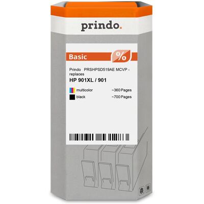 Prindo, Druckerpatrone, Basic XL Multipack Noir(e) / Plusieurs couleurs (PRSHPSD519AE MCVP) (BK) Prindo, Druckerpatrone, Basic XL Multipack Noir(e) / Plusieurs couleurs (PRSHPSD519AE MCVP) (BK)