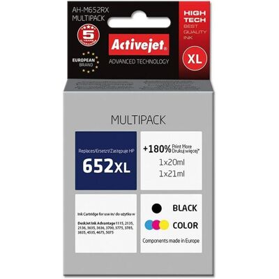 Activejet, Druckerpatrone, AH-M652RX Druckerpatrone (e) Kompatibel Hohe (XL-) Ausbeute (BK, C, M, Y) Activejet, Druckerpatrone, AH-M652RX Druckerpatrone (e) Kompatibel Hohe (XL-) Ausbeute (BK, C, M, Y)
