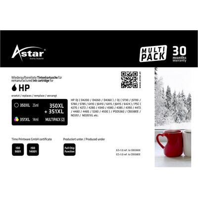 Astar Druckerpatrone, AS70730 HP OJ5780 TINTE (2) K COL SD412EE 350XL/351XL 1x25/1x14ml o.Fuell. Astar Druckerpatrone, AS70730 HP OJ5780 TINTE (2) K COL SD412EE 350XL/351XL 1x25/1x14ml o.Fuell.
