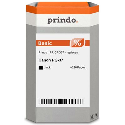 Prindo, Druckerpatrone, kompatibel mit Canon PG-37 (BK) Prindo, Druckerpatrone, kompatibel mit Canon PG-37 (BK)