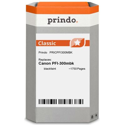 Prindo, Druckerpatrone, kompatibel mit Canon PFI-300mbk SchwarzMatt Prindo, Druckerpatrone, kompatibel mit Canon PFI-300mbk SchwarzMatt