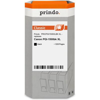 Prindo, Druckerpatrone, kompatibel mit Canon PGI-1500bk (BK) Prindo, Druckerpatrone, kompatibel mit Canon PGI-1500bk (BK)