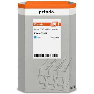 Prindo, Druckerpatrone, kompatibel mit Epson T7022 (C) Prindo, Druckerpatrone, kompatibel mit Epson T7022 (C)