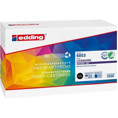 edding EDD-6053 Schwarzer Toner kompatibel mit Lexmark 60F2000 - Toner edding EDD-6053 Schwarzer Toner kompatibel mit Lexmark 60F2000 - Toner