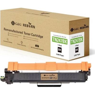G&G Schwarz Toner - Kompatibel mit Brother TN-247BK - 3000 Seiten - Tonerkartusche G&G Schwarz Toner - Kompatibel mit Brother TN-247BK - 3000 Seiten - Tonerkartusche