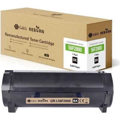G&G Schwarzer Toner Ersetzt Lexmark 56F2000 - Lasertonerkartusche G&G Schwarzer Toner Ersetzt Lexmark 56F2000 - Lasertonerkartusche